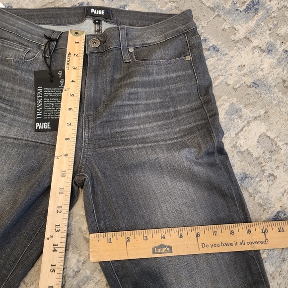 NWT Paige Verdugo skinny ankle grey stretch jeans.  Women's size 31 or 12 - Picture 10 of 14